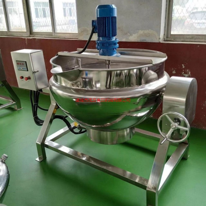 不銹鋼電加熱夾層鍋牛肉湯快速預煮鍋 結(jié)實耐用鹵煮鍋高壓粽子蒸煮鍋操作簡單