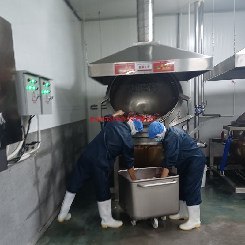 自動翻筐鹵肉鍋吊籃濾網(wǎng)殺青漂燙鍋自動出料夾層鍋保留老湯